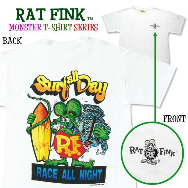 Rat Fink Monster T-Shirt Surf all Day