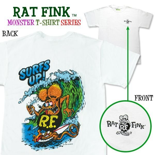 Rat Fink Monster T-Shirt Surfs Up !