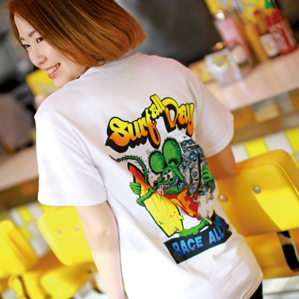 T-shirt Rat Fink surf all day