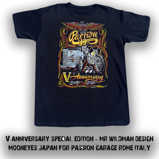 Tshirt Passion Garage V Anniversary Design by Mr Wildman Mooneyes