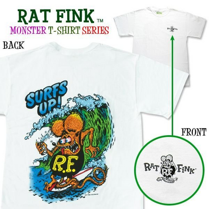 Rat Fink Monster T-Shirt  Surfs Up !