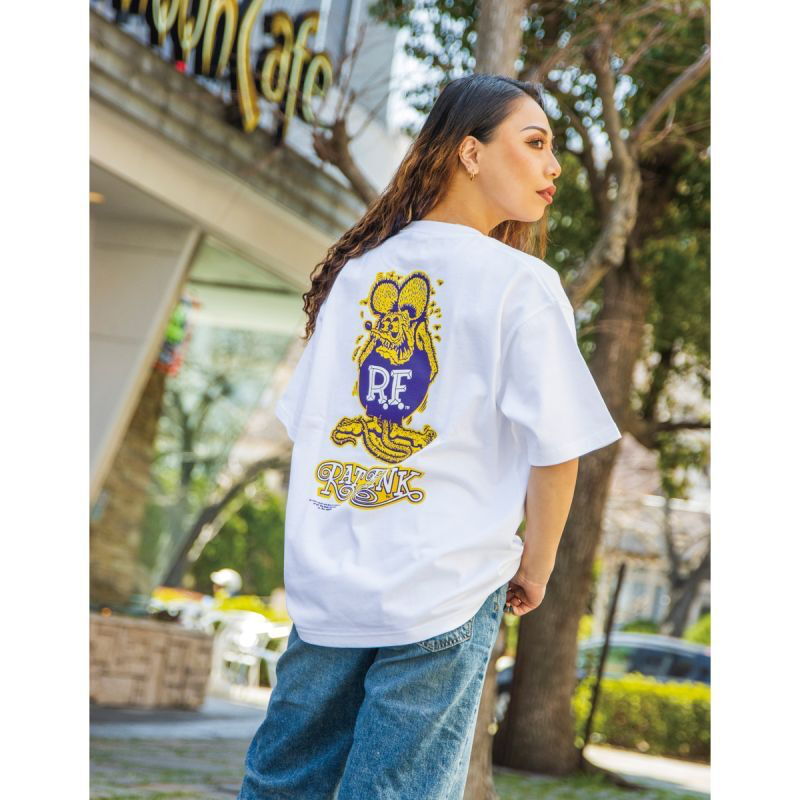 T-shirt Rat Fink RatFink Purple Patch